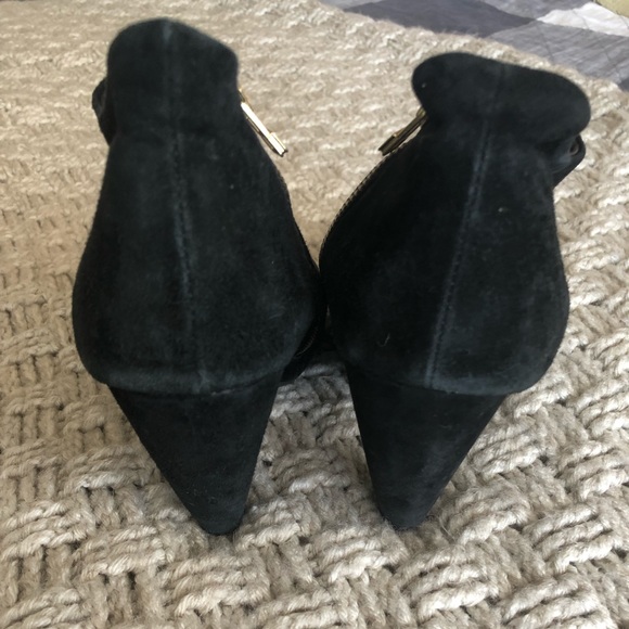 🆕 STEVE MADDEN SUEDE/LEATHER HEELED BOOTIES - Picture 4 of 8